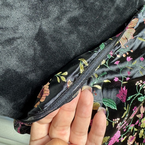 Lulus Dress Make A Move Black Satin Floral Dress - Picture 10 of 10
